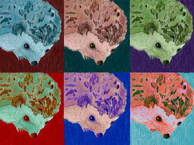 Hedgeorhol (Warhol-style Hedgie)