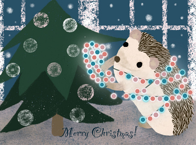 Merry Christmas everyone! character design graphic design hedgehog illustration illustration design merry christmas