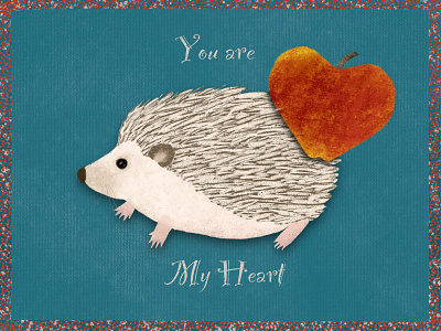 You are My Heart #dribbbleweeklywarmup character characterdesign hedgehog illustration weeklywarmup