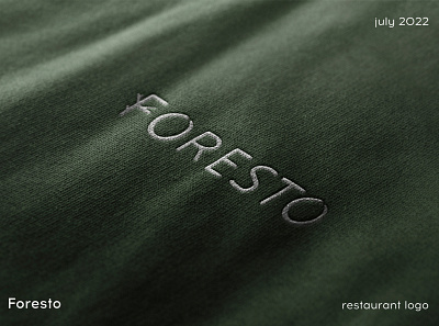 Foresto - restaurant logo brand branding graphic design logo logo design