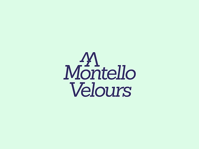 Montello Velours branding logo minimal typography