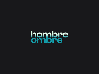 Hombre Ombre branding logo minimal typography