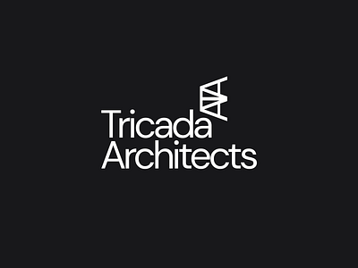 Tricada Architects branding logo minimal typography