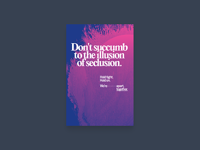 Poster: Illusion of Seclusion design poster typography