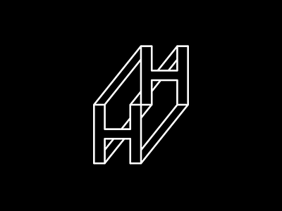 Geometric 'H' logo branding icon logo minimal typography vector