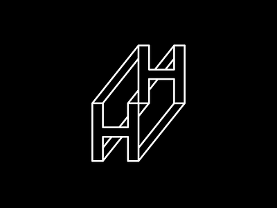 Geometric 'H' logo branding icon logo minimal typography vector
