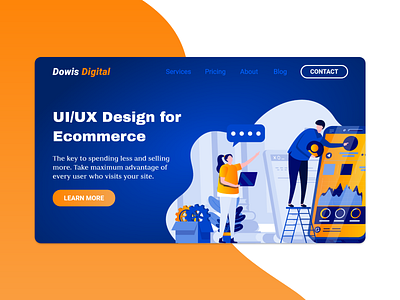 UX Designer Website - Dark Version adobe xd adobe xd design illustration ui ux web web design web design and development web designer website