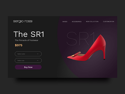 Sergio Rossi Web Design adobe xd adobe xd design branding heels product page shoes ui ux web web design web designer website