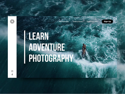 Hero Image Concept for an Adventure Photography Workshop Company