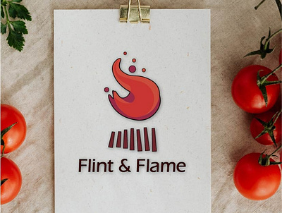 Flint and Flame branding dailyuichallenge logo restaurant