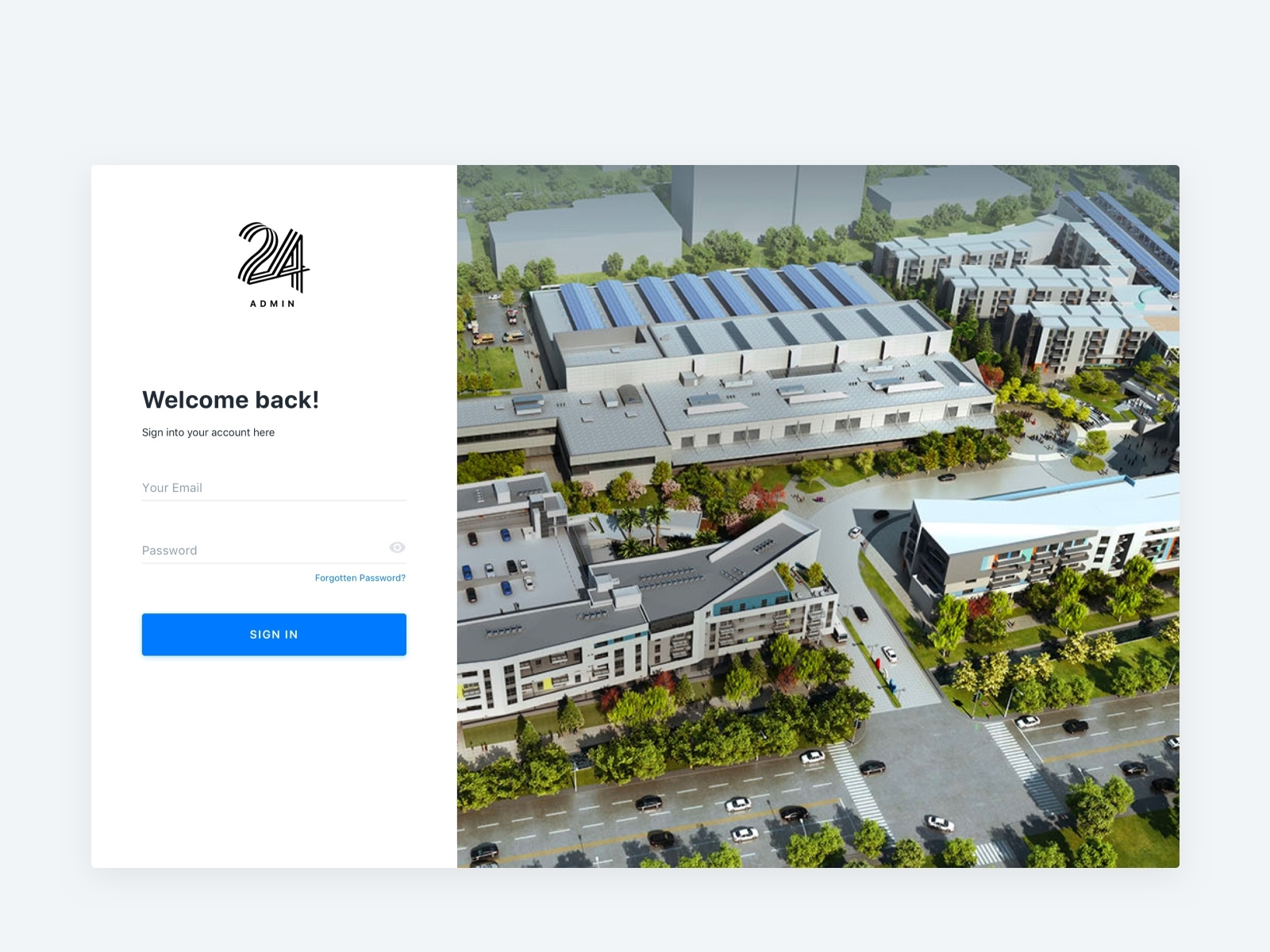 Log in Page Admin for Real Estate Management App by Katka Ther on