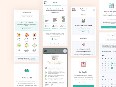 Babyfood Subscription Mobile Website UI
