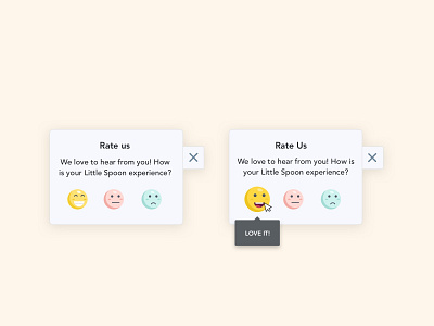 Little & Funny Rating Interaction - Babyfood Website UI