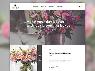 Sister Sophy flower shop - website design