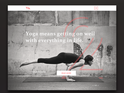 Yoga Mag website design - homepage