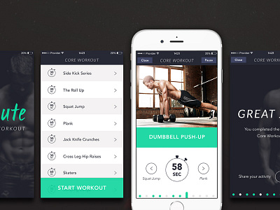 7 Minute Workout Apps design