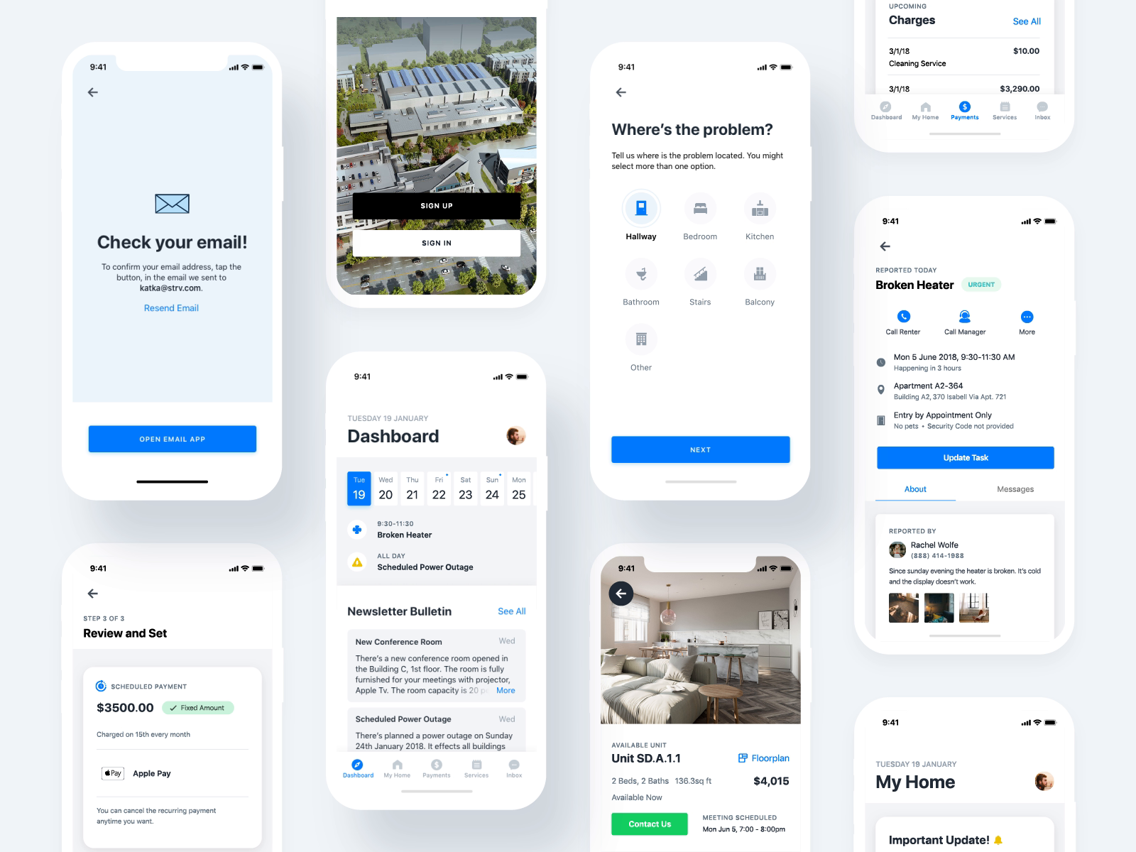 Real Estate Management iOS App by Katka Ther on Dribbble