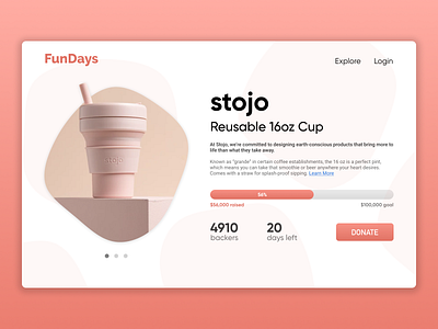 Daily UI #031 - Crowdfunding Campaign 100 days of ui 100daysofui daily ui daily ui challenge dailyui dailyuichallenge design figma ui ui design uidesign