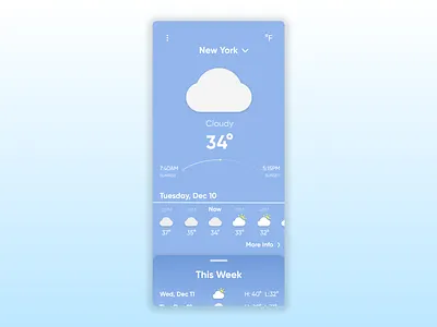 Daily UI #037 - Weather 100 days of ui 100daysofui daily ui daily ui challenge dailyui dailyuichallenge design figma ui ui design uidesign