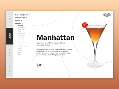 Daily UI #043 - Food/Drink Menu