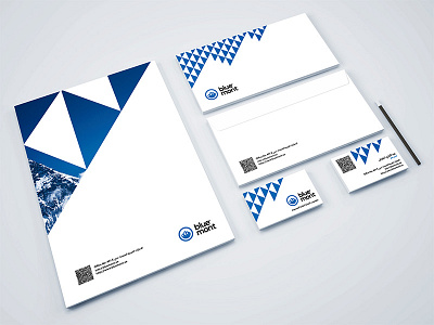 Blue Mont stationery design