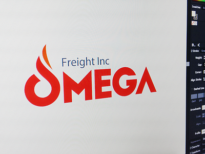 Omega fire freight logo omega