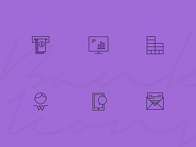 Bank Icons by Egzote on Dribbble