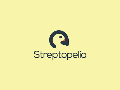 Streptopelia dove logo pigeon square