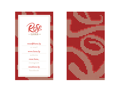 Business Card business card knitting logo pattern wool