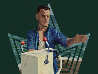 Get on the wheel bubba gump digital art digital painting forrest gump illustration tom hanks