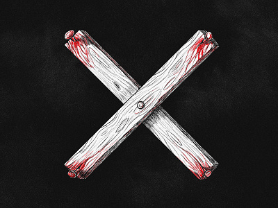 eXtrication crucifix crucify escape exit freedom illogram illustration liberation x