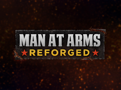 Man At Arms Reforged defy defy media gold heavy iron logo molten ore steel