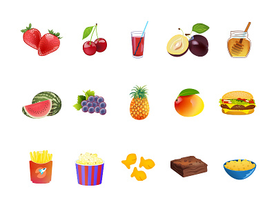 Edibles emoji food fruit grub illustration pineapple snacks sticker vector