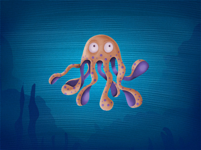 Wiggles Jr. art character illustration marine ocean octopus photoshop