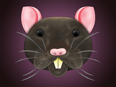 Rat animal cute icon illustration lingual rat