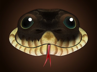Snake cute icon illustration lingual snake