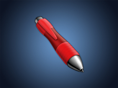 Pen icon illustration ink lingual pen red
