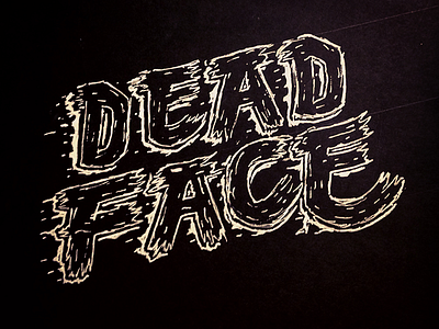 Dead Face Title Sketch blood death game gore lettering letters title tykoe tyler koeller type zombies