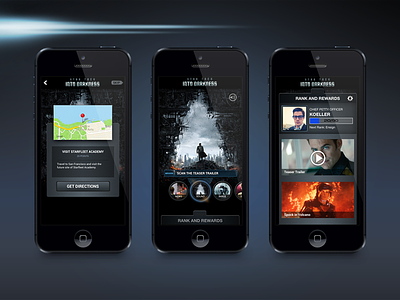 Star Trek Into Darkness App android app design iphone jj kirk mobile paramount spock star trek trekkie ui ux
