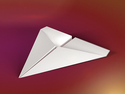 Paper Plane 3d c4d cinema 4d cinema4d illustration origami paper plane tykoe tyler koeller