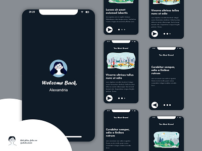 Cloud-Opening Apps app design illustration minimal ui