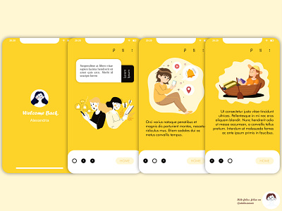 Yellow-Opening Apps app art design graphic design icon illustration minimal type ui ux