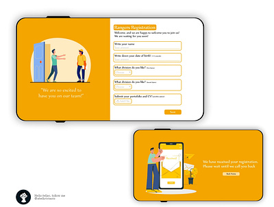 RangersRegistration animation app design education graphic design illustration minimal motion graphics ui vector