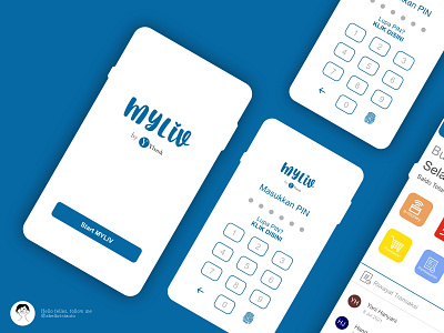 LoginBank app art bank blue branding design graphic design illustration logo minimal ui