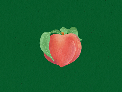 🍑 design digital art digital illustration fruit illustration illustration peach illustration