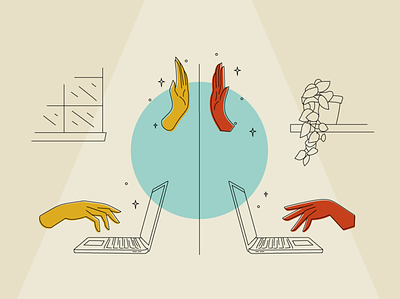 6 Tips for the Remote Agile Team agile high five illustration remote wfh