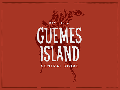 Guemes Island General Store Logo beets branding general store island logo red
