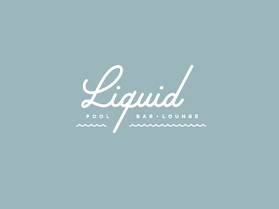 Liquid Logo Concept bar liquid logo miami pool retro