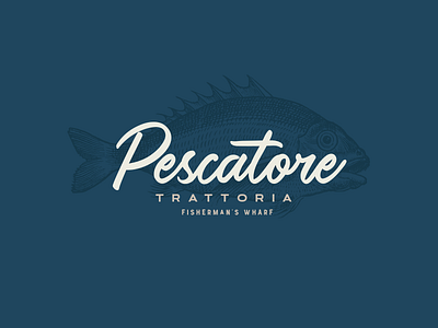 Pescatore Logo fish fishermans wharf italian italian restaurant logo restaurant restaurant logo san francisco seafood