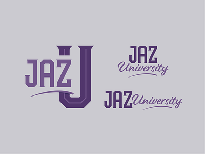 Jaz University Logo branding logo purple university